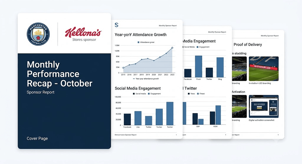 Live data connection for automated sponsor reports